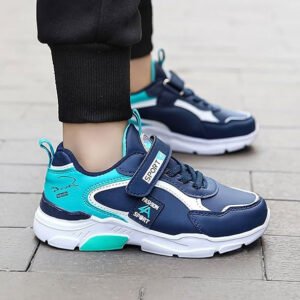 Kids' Multi-Color Sporty Mesh and Faux-Leather Sneakers