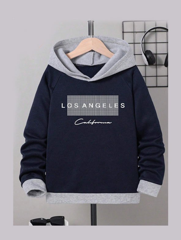 Kids' Two-Tone "Los Angeles California" Graphic Hoodie