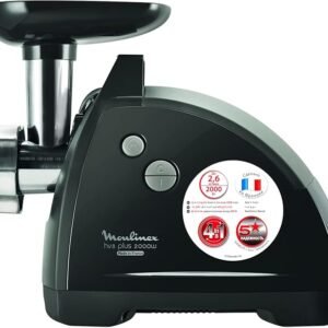 MOULINEX Meat Mincer | HV8 Plus 4IN1 Meat Grinder | 2000 Watts | Black | Stainless Steel ME682827