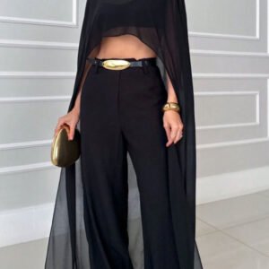 Women's Elegant Sheer Chiffon Longline Vest Top