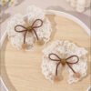 2pcs White Bow Hair Clips For Girls