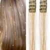 Long Straight Synthetic Hair Extensions (12 pcs)