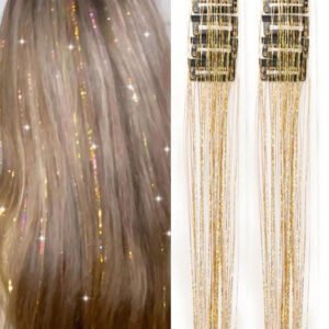 Long Straight Synthetic Hair Extensions (12 pcs)