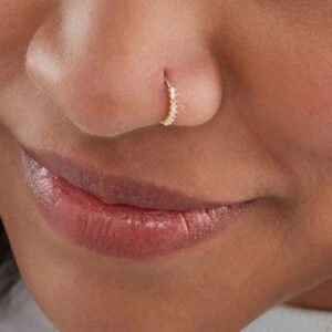 Sparkling Cubic Zirconia Nose Ring – Delicate CZ Gold Hoop Jewelry