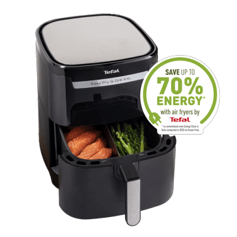 TEFAL Easy Fry & Grill XXL The XXL 2-in-1 digital air fryer and health grill with a flexible cooking zone.