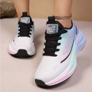 Women’s Gradient Mesh Lightweight Lace-Up Running Sneakers